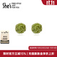 She's茜子耀我宣言小繡球璀璨工藝水晶耳釘高級感耳環(huán)耳飾生日禮物女 草綠色D0