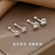 2026新款如意結轉運耳釘 高級感氣質(zhì)時(shí)尚百搭銀耳釘睡覺(jué)免摘 【買(mǎi)一送一】如意結耳釘-大號6mm+小號4mm（各1對）