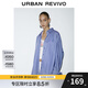 UR2025夏季新款女簡(jiǎn)約休閑棉質(zhì)超寬松長(cháng)袖開(kāi)襟襯衫UWJ250020 藍紫 (偏寬松) M (M-L)