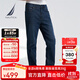 諾帝卡（NAUTICA）【商場(chǎng)同款】男裝春夏新款棉混紡親膚透氣牛仔長(cháng)褲男PO4160 深藏青4DN 32