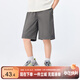 左西男中大童夏季短褲2025新款輕戶(hù)外防水運動(dòng)褲兒童褲子 深灰色 160