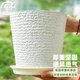 壽禾 花盆樹(shù)脂加厚防陶瓷北歐簡(jiǎn)約家庭種植盆 濰育素白花盆20#