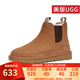 UGG美版 秋冬時(shí)尚百搭男靴保暖毛絨短筒靴切爾西雪地靴1121644 CHE-栗色 41