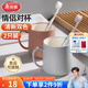 美麗雅漱口杯【2只】家用情侶刷牙杯子家庭宿舍加厚成人兒童牙缸