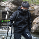 美津濃 單層硬殼 沖鋒衣 三合一 男女春秋防風(fēng)防水登山服 夾克 內膽外套 黑色（腋下雙拉鏈） XL