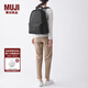 無印良品（MUJI） 帶PC收納袋雙肩包背包女旅行包書包電腦包女包通勤包大容量 黑色4A 長43*寬32*高14cm