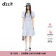 DZZIT地素連衣裙夏季條紋設計初夏都市裙子女 深藍色 M