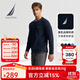 諾帝卡（NAUTICA）【單件直降】春夏純棉柔軟親膚多色基礎經(jīng)典長(cháng)袖T恤男TE4301 4NV藏青 M