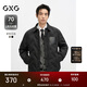 GXG男裝寬松短款羽絨服襯衫外套冬季 黑色 175/L