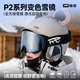 銳伍REV滑雪眼鏡磁吸變色鏡片高清防霧防風(fēng)滑雪鏡男女單雙板護目鏡P2 經(jīng)典黑 黑色鏡框