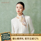 寶石蝶花羅小絲巾100%桑蠶絲真絲雙面圍巾25春女新年禮物禮盒/花影幻想 瓜瓤粉/淡藍(lán)紫2#