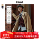 ELAND衣戀純棉風(fēng)衣外套女中長(cháng)款大衣女裝25秋新款 卡其色(35)Beige M 165