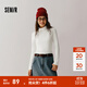 森馬（Semir）森柔毛衫|毛衣女2024新款基礎款高領(lǐng)修身針織衫純色百搭打底衫 白色調00411 L /165/88A