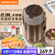 蘇泊爾（SUPOR）保溫飯盒大容量316不銹鋼多層密封學(xué)生上班族分層飯盒超長(cháng)保溫 【暮咖灰】+餐勺 2.9L