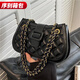 葉余質(zhì)感小包包女春夏2025新款時(shí)尚小眾菱格鏈條包女士斜挎包 黑色升級版