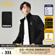 卡賓（CABBEEN）【格子提花】拼接夾克男2024秋新款LOGO印花外套城市輕戶(hù)外 煤黑色01 M /170/48