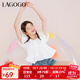 LAGOGO拉谷谷夏季新款白色方領(lǐng)泡泡袖襯衣減齡甜美短袖上衣女全棉 本白色(V1) 均碼