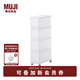 無(wú)印良品（MUJI） PP附輪子儲物箱/4層 KGF85A6S 收納箱 無(wú)色 18*40*83cm