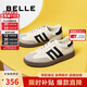 百麗復古拼色德訓鞋新款百搭簡(jiǎn)約運動(dòng)休閑鞋B2614AM5 米白 38