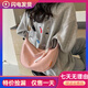 年多多撿漏休閑尼龍布包包女2025夏季輕便斜挎餃子包百搭小眾單肩通勤包 粉色【厚寬帶】