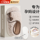 曇蓓漫月子鞋秋冬季產(chǎn)婦毛絨拖鞋包跟孕婦產(chǎn)后保暖防滑家居鞋女厚底新款 孕婦月子鞋【淺咖】 【36-37碼】