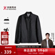 勁霸男裝商務(wù)休閑印花翻領(lǐng)短版茄克薄棉服|FMDT3113 黑色 L