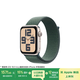 Apple/蘋(píng)果 Watch SE 智能手表GPS款44毫米星光色鋁金屬表殼湖綠色回環(huán)式運動(dòng)表帶MXFG3CH/B
