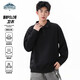 頂峰保羅（Dingfengbaoluo）重磅POLO領(lǐng)衛衣男春季潮流百搭寬松簡(jiǎn)約純色上衣DQZ10黑色XL