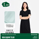 松山棉店二合一小薄荷女士帶杯睡裙夏純棉短袖圓領(lǐng)套頭寬松家居服黑色L