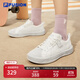 FILA FUSION斐樂(lè )潮牌女鞋POP III滑板鞋夏季透氣帆布鞋女 雪白/南極灰-SA 36.5