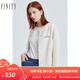 菲妮迪（FINITY）短外套2025春新款純色簡約氣質(zhì)顯瘦休閑百搭棒球服上衣女 米白色 L