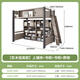 TURBOSUN錯位上下床帶書(shū)桌成年人雙層床上下鋪交錯式小戶(hù)型低床多功能組合 實(shí)木加上鋪床+書(shū)柜+書(shū)柜+爬梯 1200mm*2000mm更多組合形式