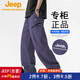 JEEP吉普褲子夏季男戶(hù)外運動(dòng)寬松闊腿休閑褲男士防風(fēng)耐磨直筒沖鋒長(cháng)褲 P53S934041紫色 2XL（185-190cm/170-190斤）