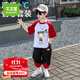 木木屋哪吒衣服兒童套裝夏裝2025新款洋氣國潮風(fēng)男童短袖T恤夏季兩件套 哪吒款 130 建議7~8歲【120-130】cm