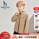 哈吉斯（HAZZYS）品牌童裝男童外套秋新品防風(fēng)耐穿微彈保暖時(shí)尚休閑帥氣夾克 燕麥卡其 165