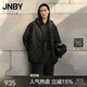 JNBY/江南布衣【90白鴨絨】秋冬中長(cháng)款連帽簡(jiǎn)約寬松羽絨服5O9C13890 001/本黑 M
