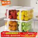 禧天龍冰箱保鮮盒食品級冰箱收納盒密封盒蔬菜水果冷凍盒大號 6L 2個(gè)
