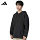 阿迪達斯neo運動(dòng)休閑連帽男裝衛衣IA6894 黑色 2XL