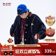 BJHG不計后果棒球夾克棉服男款冬季2025新款美式休閑防寒服棉襖外套女 球帽青 L