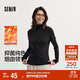 森馬（Semir）長(cháng)袖T恤女冬半高領(lǐng)發(fā)熱抑菌純色修身上衣顯瘦打底衫101724101005