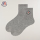 蒙口比鄰春秋款全棉襪子純色簡(jiǎn)約情侶低幫運動(dòng)襪四季款透氣吸汗防臭棉襪 中幫灰色4雙組合裝