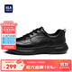 海瀾之家HLA男鞋透氣軟底運動(dòng)休閑皮面鞋子男HAAXXM3DAD230 黑色43