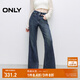 ONLY2025秋季新款復古做舊高腰顯瘦水洗喇叭褲牛仔褲女|125132087 J35復古牛仔390 M M標準褲長(cháng)