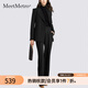 MeetMetro瑪依爾2025秋新款職業(yè)西裝套裝女氣質(zhì)通勤西服西褲兩件套 黑色【現(xiàn)貨】 M