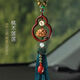 繁夏桃木蓮花平安車(chē)掛汽車(chē)掛件高檔葫蘆車(chē)內裝飾吊墜男士朱砂車(chē)掛飾男