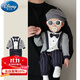 迪士尼（Disney）男寶周歲禮服秋季新款嬰幼兒長(cháng)袖連體衣秋裝滿(mǎn)月百天外出寶寶衣服 藍色領(lǐng)結爬服 59cm (建議＜12斤)