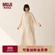 無(wú)印良品（MUJI）女式 柔軟紗織 連衣裙 純棉長(cháng)袖睡裙女25年秋季 家居 FD1MAA5A 象牙色 S (155/80A)