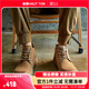 皓頓（HAUT TON）馬丁靴男頭層牛皮秋冬新品復古短筒工裝靴子男士英倫風大黃靴 卡其色 41 適合運動鞋42碼
