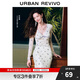 UR2025春季新款女裝蝴蝶結(jié)V領(lǐng)碎花木耳邊長袖T恤UYL450054