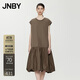 JNBY/江南布衣夏連衣裙花苞A型寬松無(wú)袖5O4G14810 216/臘粉駝色 L